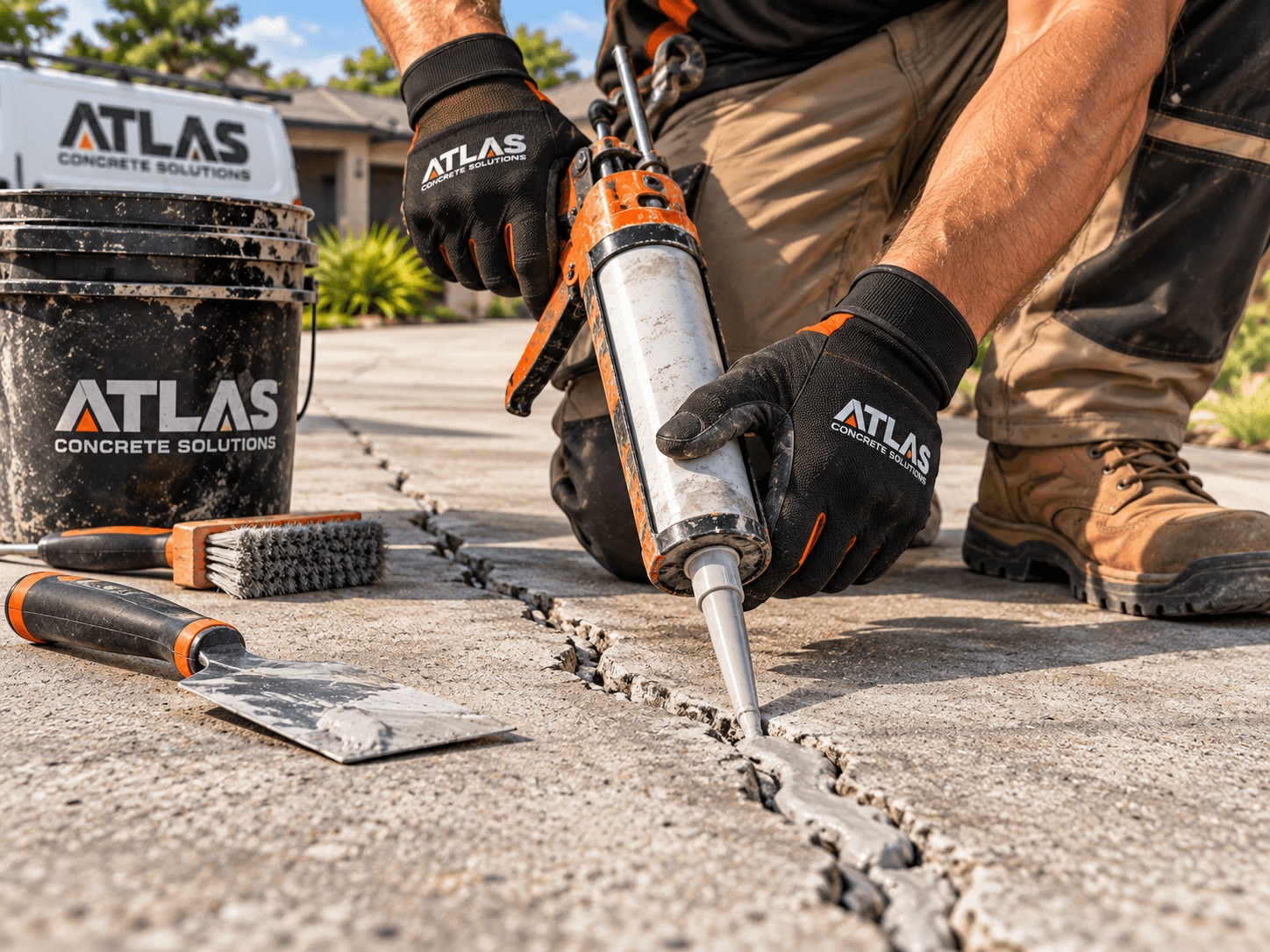Cracked concrete surface needing assessment